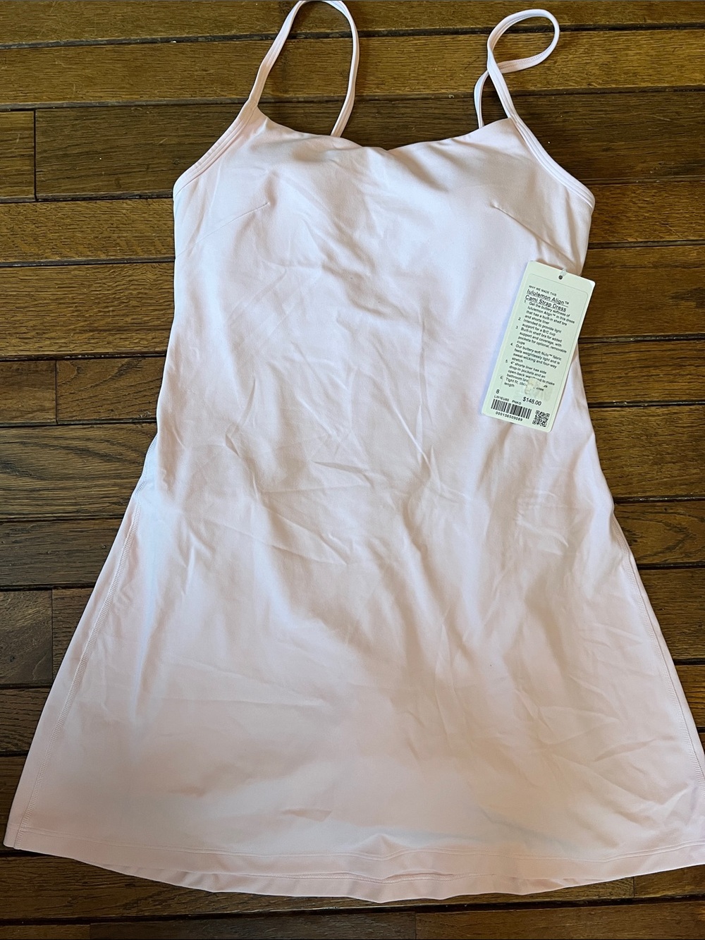 Lululemon Pink Organza Align Cami Strap Athletic Dress Size 8 NWT - Picture 3 of 7